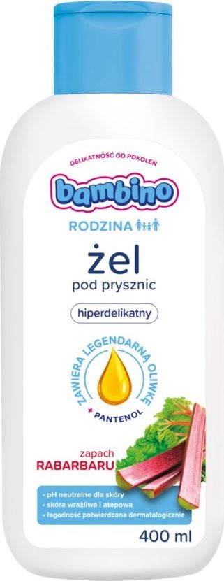 Gel de dus, Bambino, Familie, miros de Rubarba, hiper-delicat, 400ml