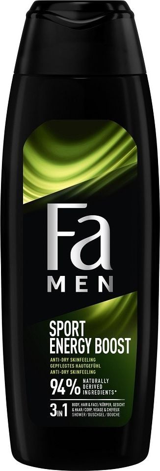 Gel de duș Fa Fa Men Xtreme Sport Energy Boost Gel de duș pentru spălarea corpului și a părului pentru bărbați 750 ml