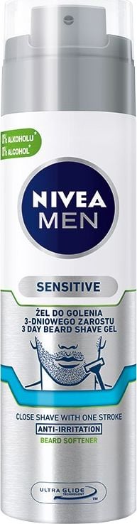 Gel de ras, Nivea Men, Pentru piele sensibila, 200 ml