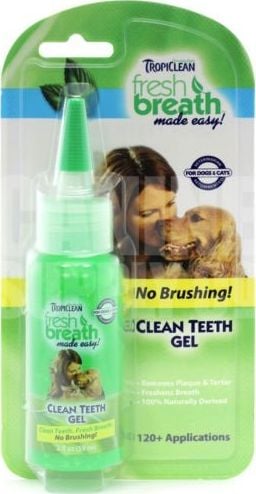 Gel dentar pentru caini Tropiclean Fresh Breath, fara periaj, 59ml