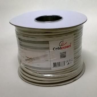 Cablu ecranat solid de instalare retea , Gembird , FTP cat6 CCA , 305m , gri