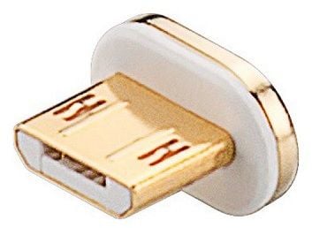 Conector micro USB - Sony magnetic aur alb (77550)