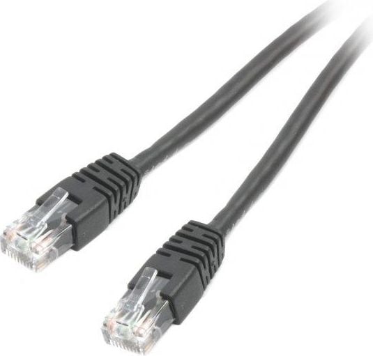 Cablu UTP GEMBIRD Cat6, cupru-aluminiu, 0.25 m, negru, AWG26, PP6U-0.25M/BK