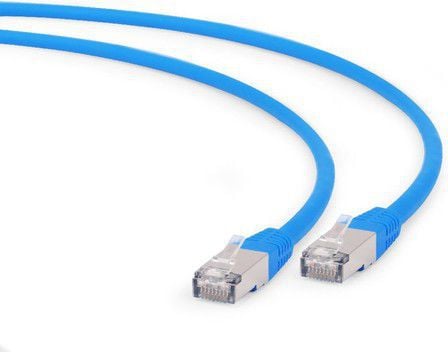 Cablu de retea tip patchcord RJ45, cat. 6A,FTP, LSZH, 1m, blue