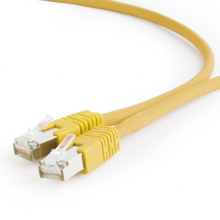 Cablu patchcord Gembird RJ45, cat. 6A,FTP, LSZH, 1m, yellow