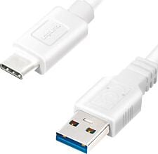 Gen1x1 USB 3.2, USB masculin-A USB mascul-C, alb, 0,5 m