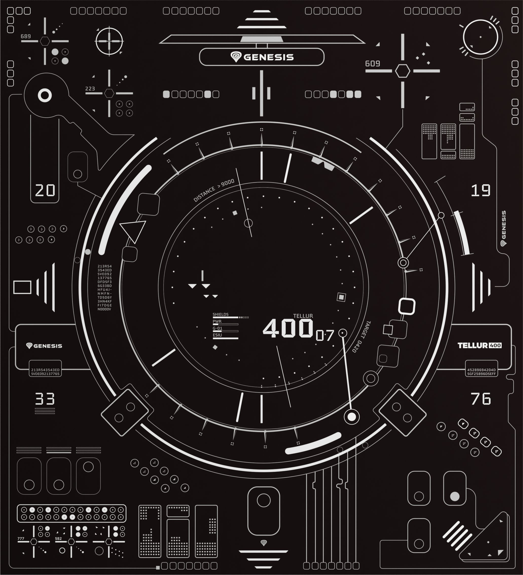 Genesis Tellur 400 Square HUD 100cm (NDG-2065)