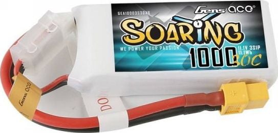 Acumulator Gens Ace Soaring 1000mAh 11.1V 30C 3S1P XT60