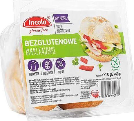 GFS Poland Rula kaiser fără gluten și fără lactoză 2 x 60 g