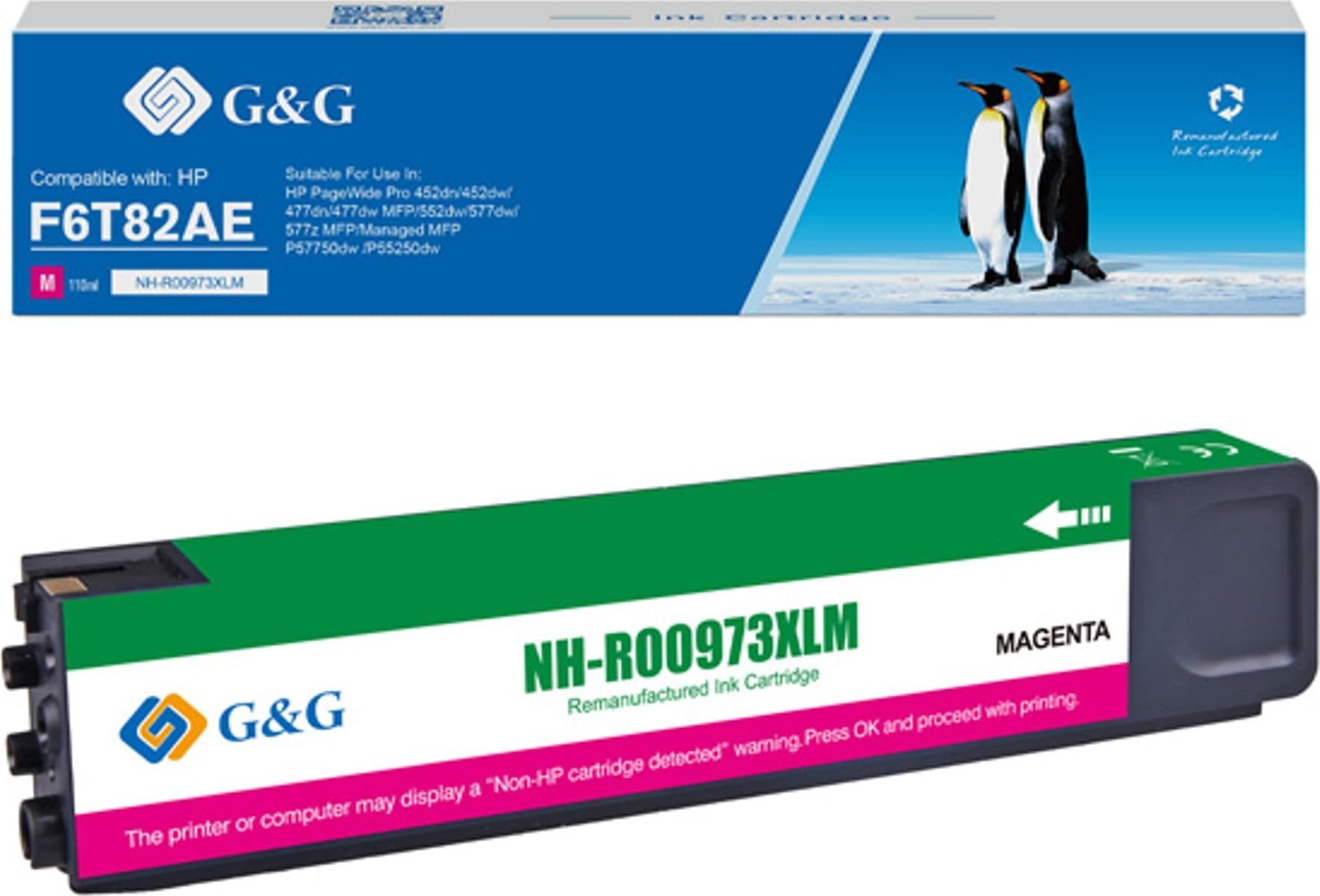 G&G Cerneală/cerneală compatibilă G&G cu F6T82AE, magenta, 7000s, NH-R00973XLM, pentru HP PageWide Pro 452, Pro 477