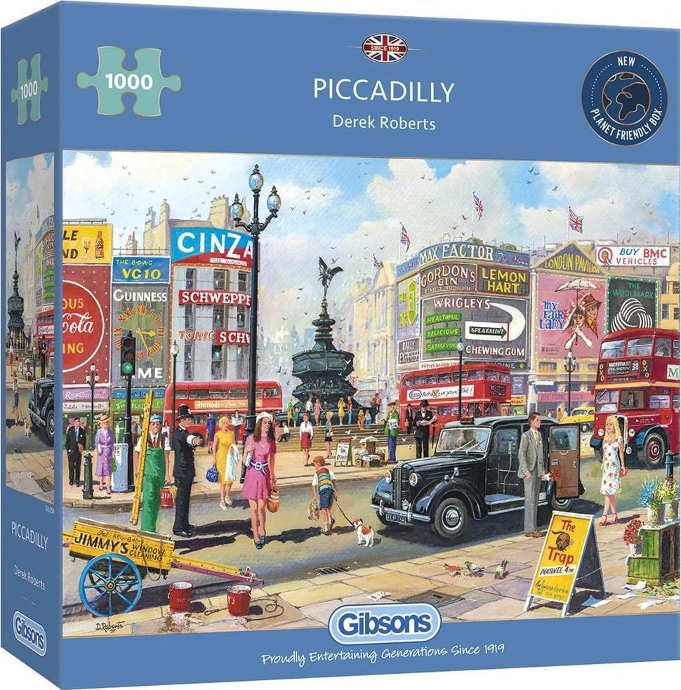 Puzzle 1000 piese Gibsons - Piccadilly, Derek Roberts