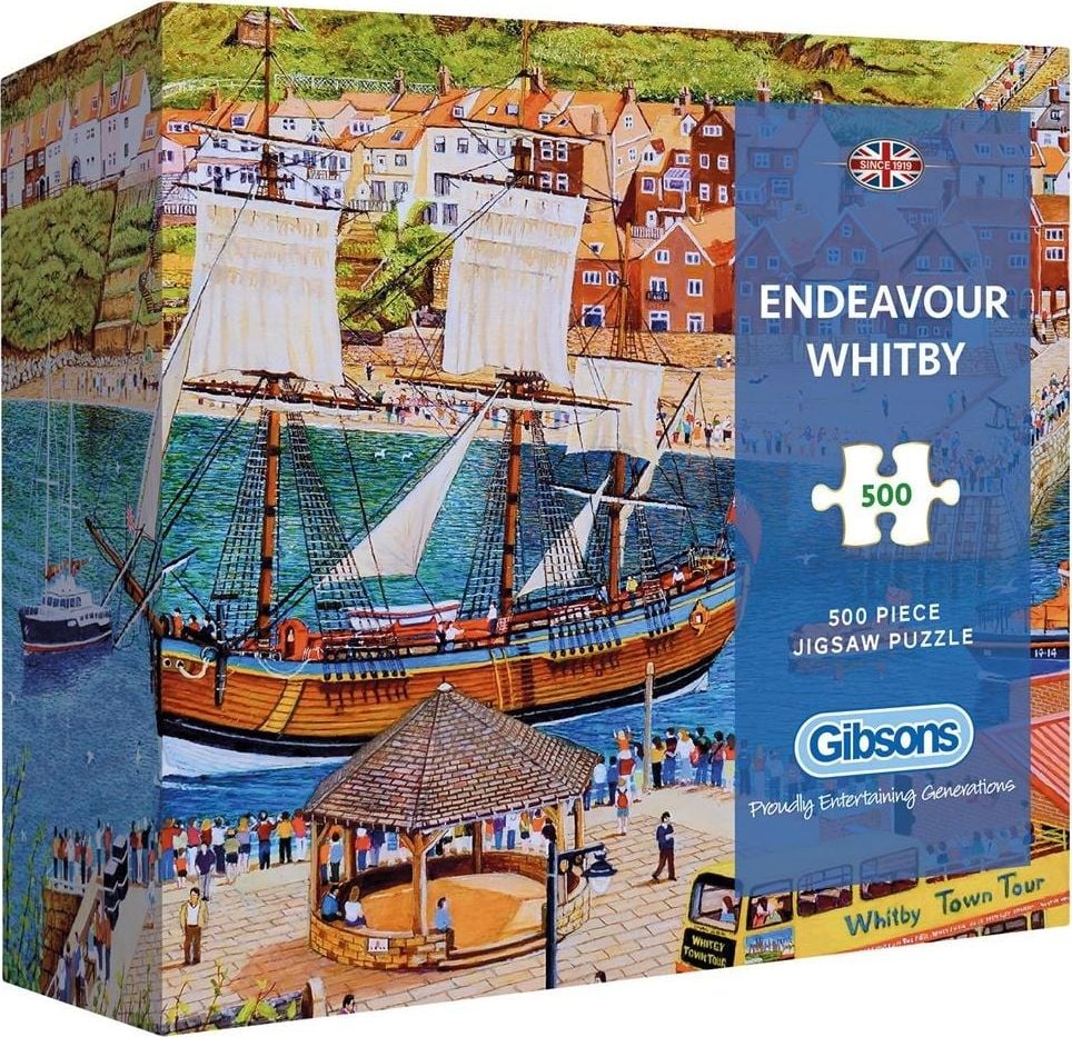 Gibsons Puzzle 500 Ship Endeavour/Whitby/Anglia G3