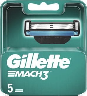 Lame de schimb pentru bărbați Gillette Mach, lame mai dure decât oțelul, 5buc