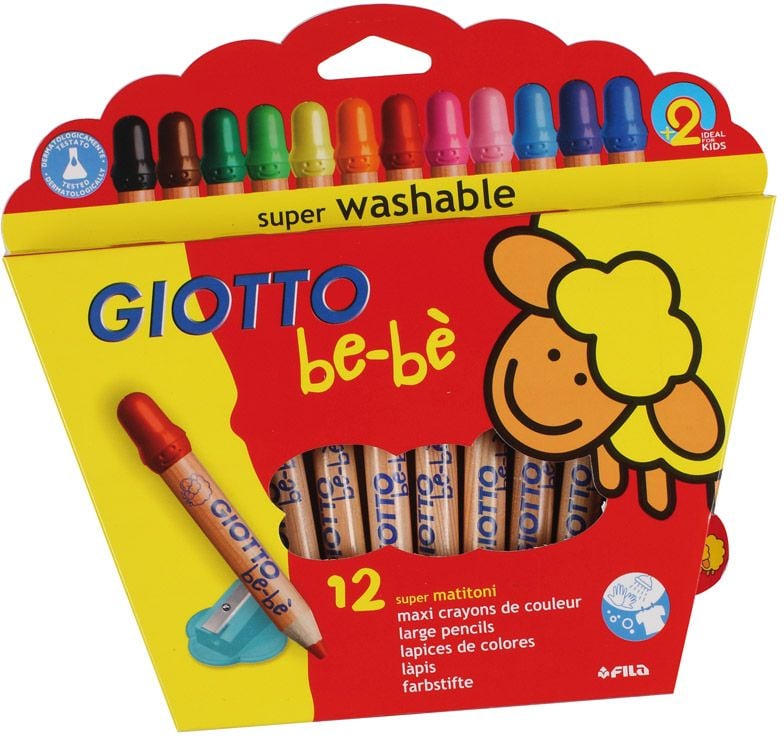 Giotto Creioane groase 12 culori Bebe (273998)