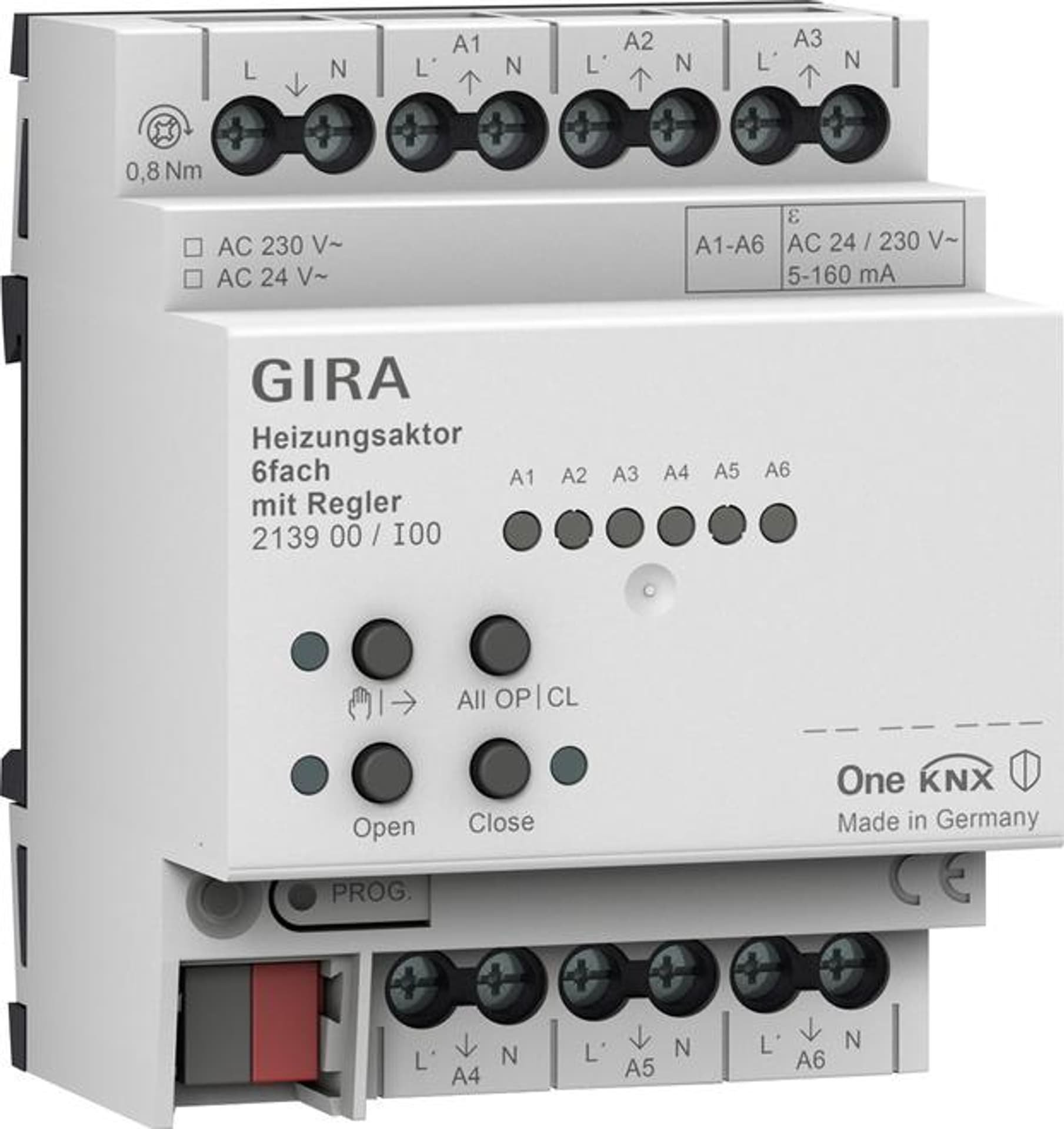 GIRA Servomotor de încălzire GIRA 6x reglabil KNX ONE 213900