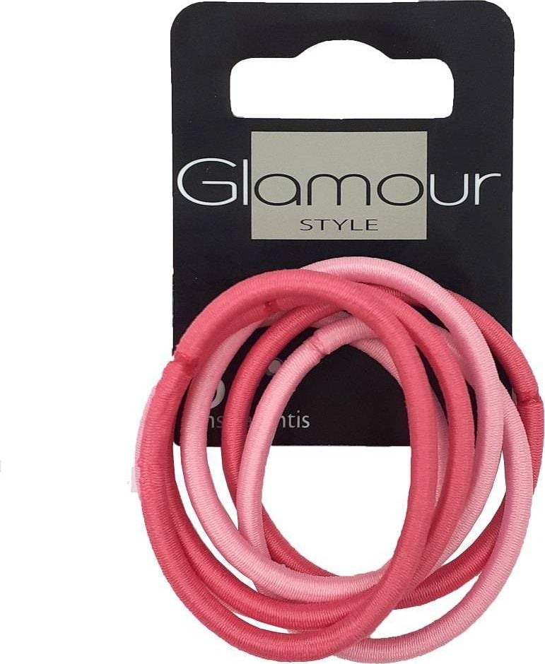 Elastice de păr Glamour inter vion 6 piese roz