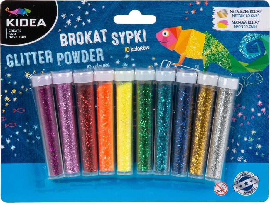 Glitter colorat , Kidea, 10 buc