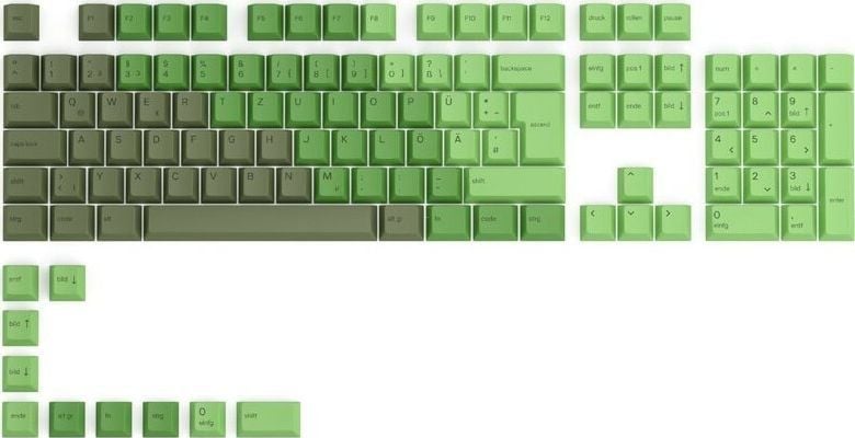 Set butoane pentru tastatura mecanica Glorious GPBT 114-Keycap, Olive