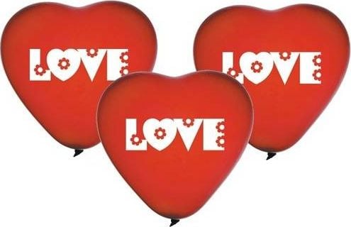 GMR Baloane din latex Inimi de dragoste - 5 buc universale