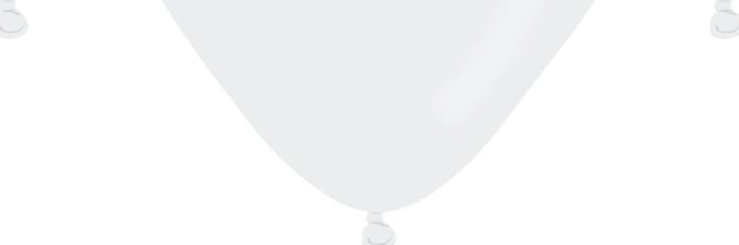 GMR Baloane cu inimă albă - 29 cm - 50 buc universale