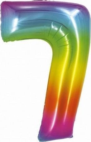 Balon din folie GoDan Smart Number 7 curcubeu 76cm CH-STC7