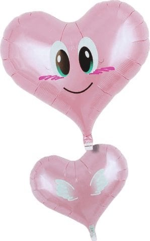 GoDan Heart Balloon Jelly 14' zâmbitor înger roz