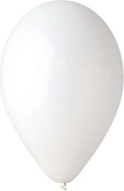 Set 100 baloane Gemar, latex, alb, 26 cm
