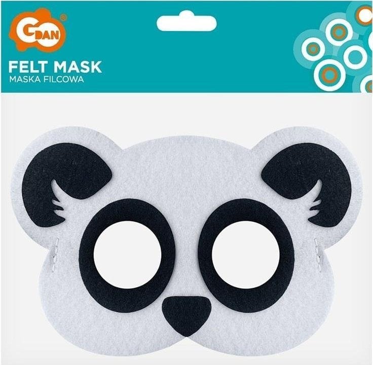 Mască de panda GoDan Felt 19x12cm