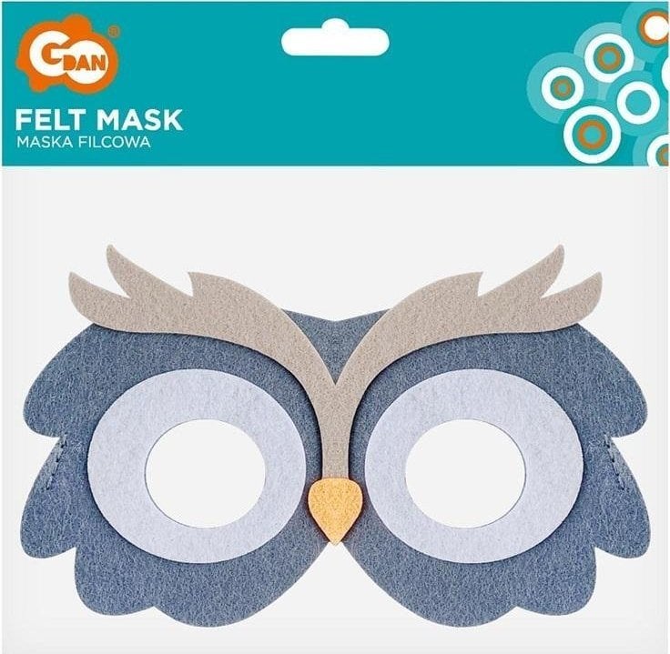Mască din pâslă GoDan Owl 18x11cm
