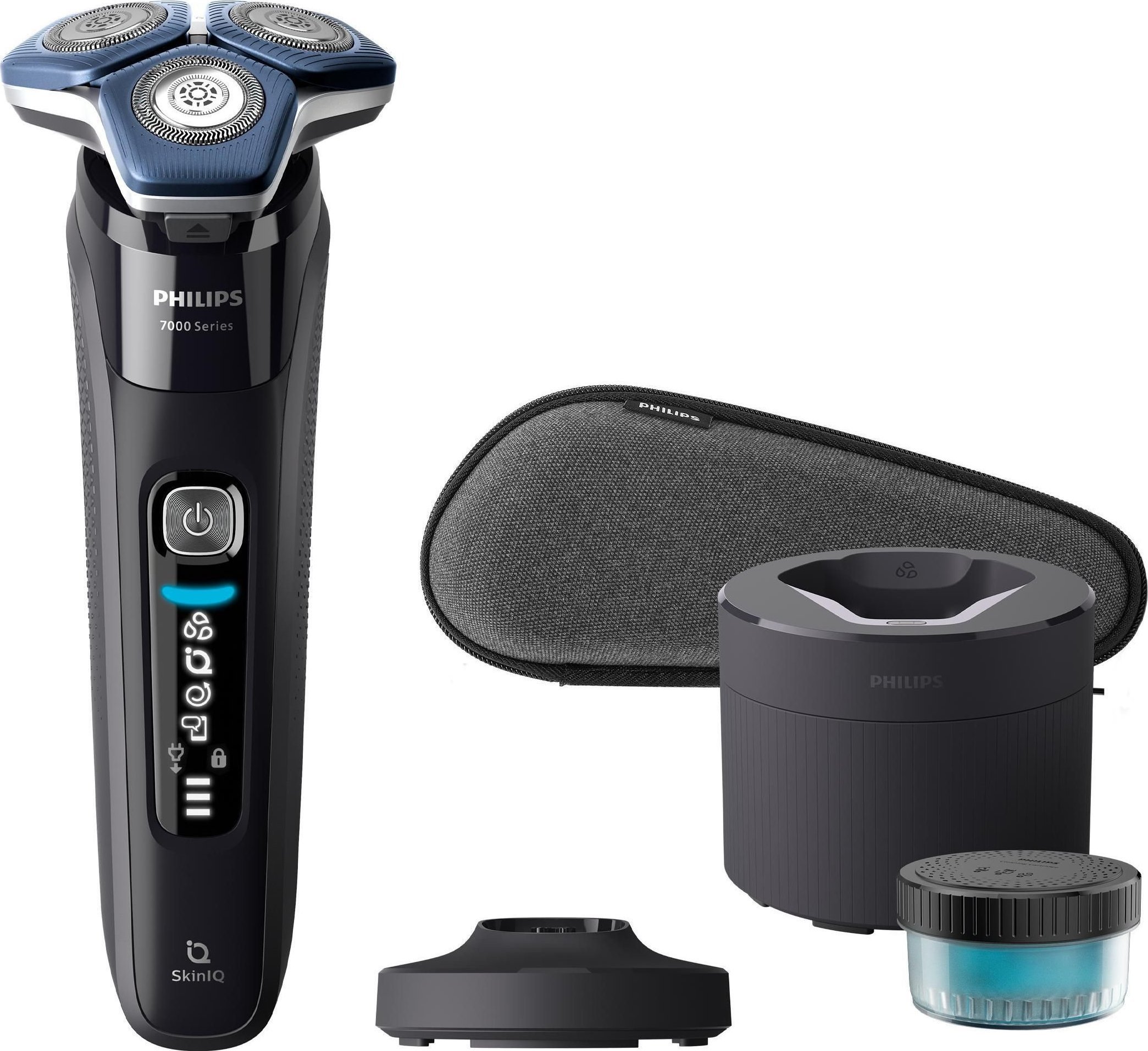 Aparat de ras Philips PHILIPS SERIES 7000 SHAVER S7886/55 SKINIQ, maro, reîncărcabilă, uscat și umed