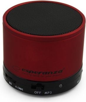Boxe portabile - Boxa portabila cu Bluetooth si Radio FM, USB si microSD, Ritmo rosu cu acumulator incorporat