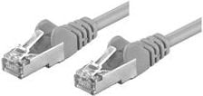 Cablu de corecție Goobay F/UTP cat. 5e CCA gri 0,5 m (50126)