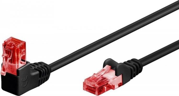 Cablu de corecție Goobay Goobay 51517 Cat 6, U/UTP, negru, 3 m
