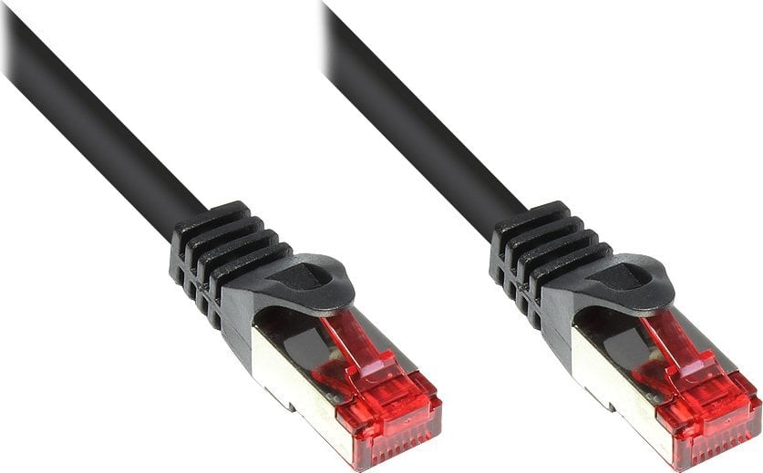 Good Connections RNS Patch Cable with Rastnasenschutz, Cat. 6, S/FTP, PiMF, PVC, 250MHz, black, 1m, Good Connections (8060- 010S)