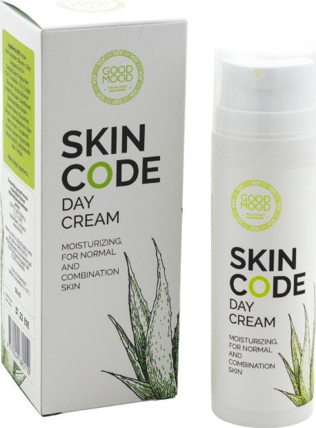 Crema de fata hidratanta, Skin Code, Good Mood, De zi, Pentru ten normal si mixt, 50ml