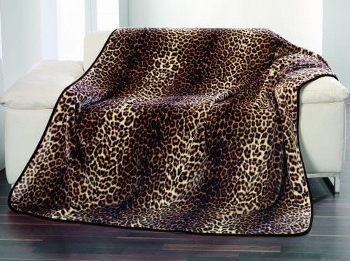 Gozze Gzze, Patura Cashmere Feeling LEOPARD, 150x200 cm, culoare maro