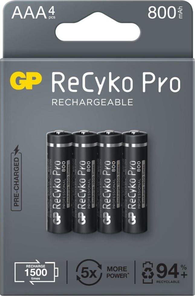 Baterie GP ReCyko Pro AAA / R03 800mAh 4 buc.