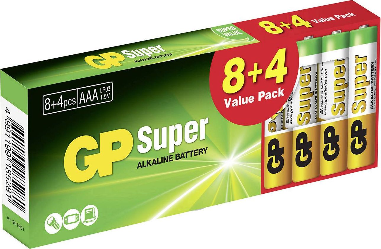 GP Bateria Super AAA / R03 12 szt.