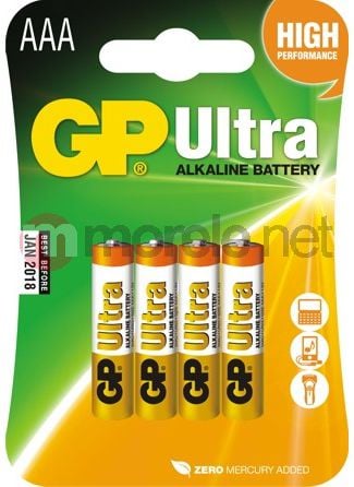 Baterii GP Batteries Ultra Alcaline R3, 4 buc