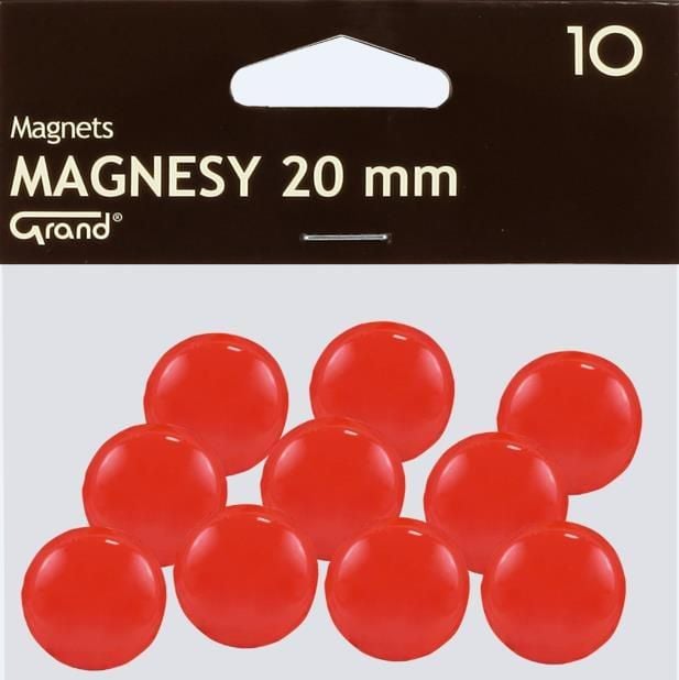 Magnet 20mm 10buc rosu GRAND - 189195