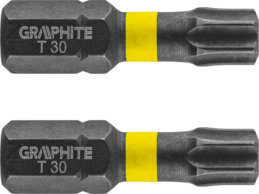 Graphite Końcówka wkrętakowa (Bity udarowe TX30 x 25 mm, 2 szt.)