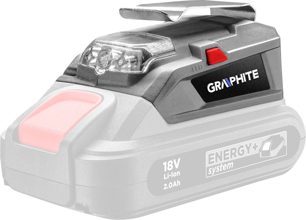 Graphite Latarka akumulatorowa 18V Li-lon Energy+ z wyjściem USB 58G025