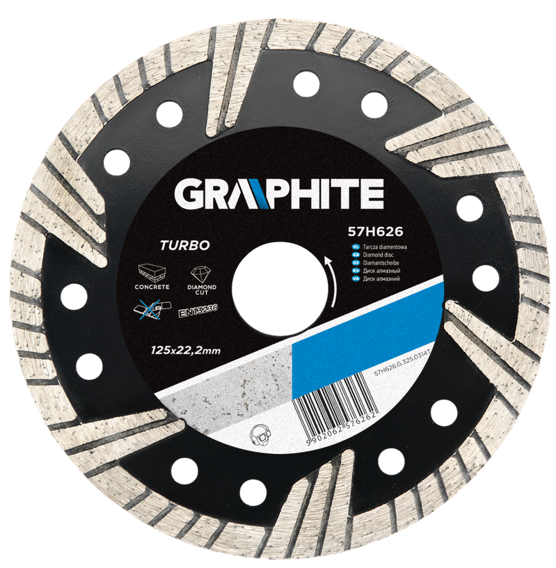 Graphite Tarcza diamentowa 200x25.4mm turbo 57H871