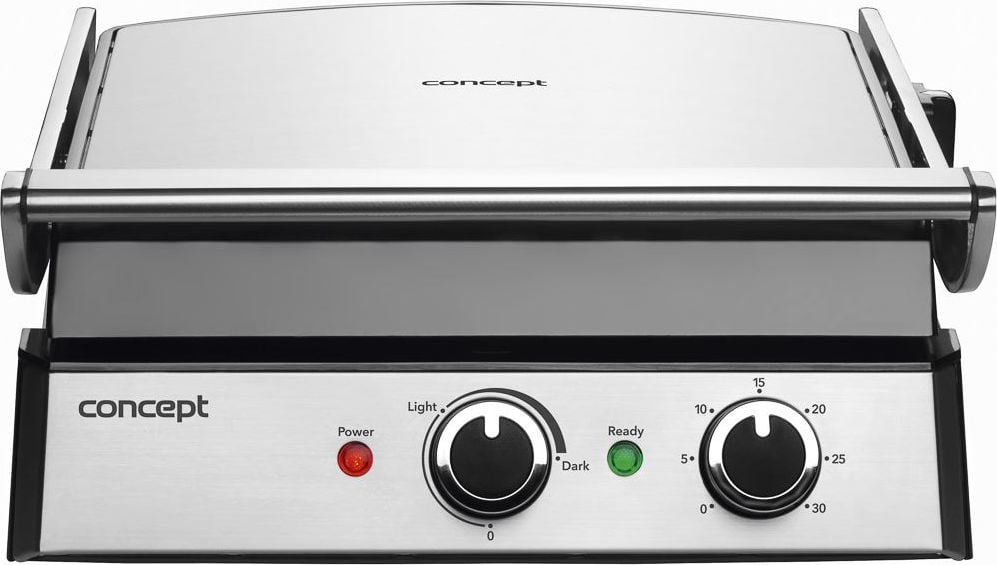 Gratar electric Concept GE2010, 2000 W, placi detasabile din teflon, Inox