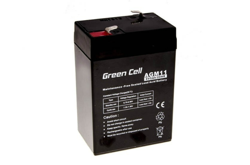 Accesorii UPS-uri - Acumulator stationar AGM 6V 5Ah VRLA plum acid baterie fara mentenanta jucarii sisteme de alarma Green Cell