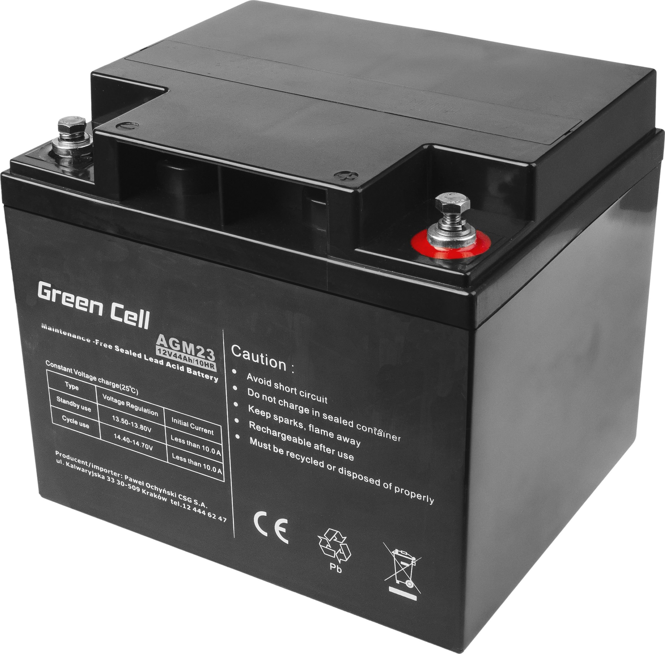 Accesorii UPS-uri - Baterie Green Cell AGM VRLA 12V 44Ah