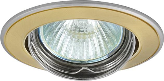 GREENLUX Ochi cu halogen AXL 12V MR16 GU5,3 50W auriu satinat/nichel (GXPL045)