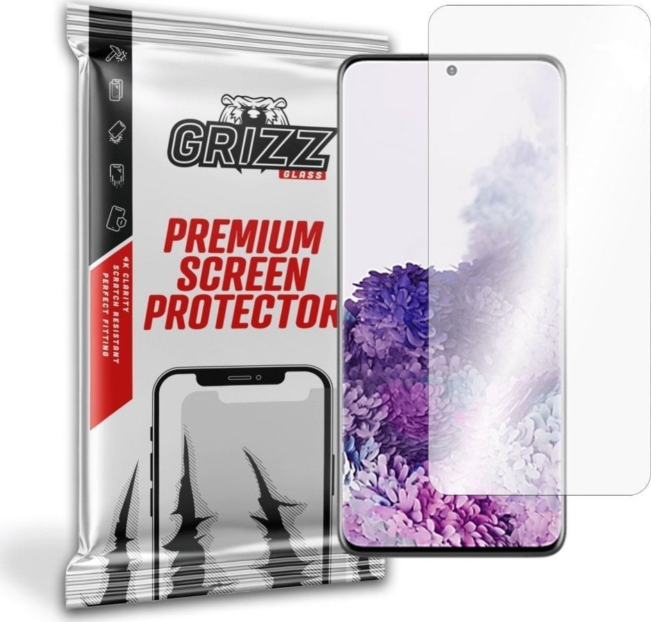 Folie protectie telefon, Grizz Glass, Sticla, Compatibil cu Samsung Galaxy S20, Transparent