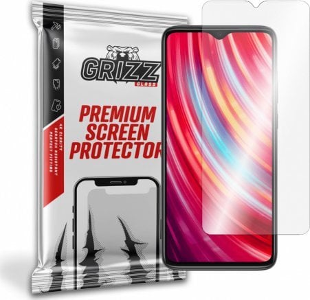 Folie protectie telefon, Grizz Glass, Hydrogel, Silicon, Compatibil cu Xiaomi Redmi Note 8 Pro, Transparent