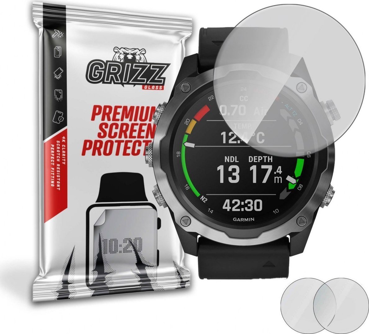 Film mat GrizzGlass Grizz Garmin Descent Mk2